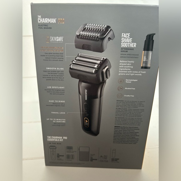 The Chairman Pro Essentials Kit Manscaped Electric Foil Shaver - Picture 3 of 5